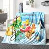 Pikachu Friends Celebrate Christmas Blanket Soft Throw Blanket For Home Bedroom Bed Sofa Travel Office Solid Christmas Blanket