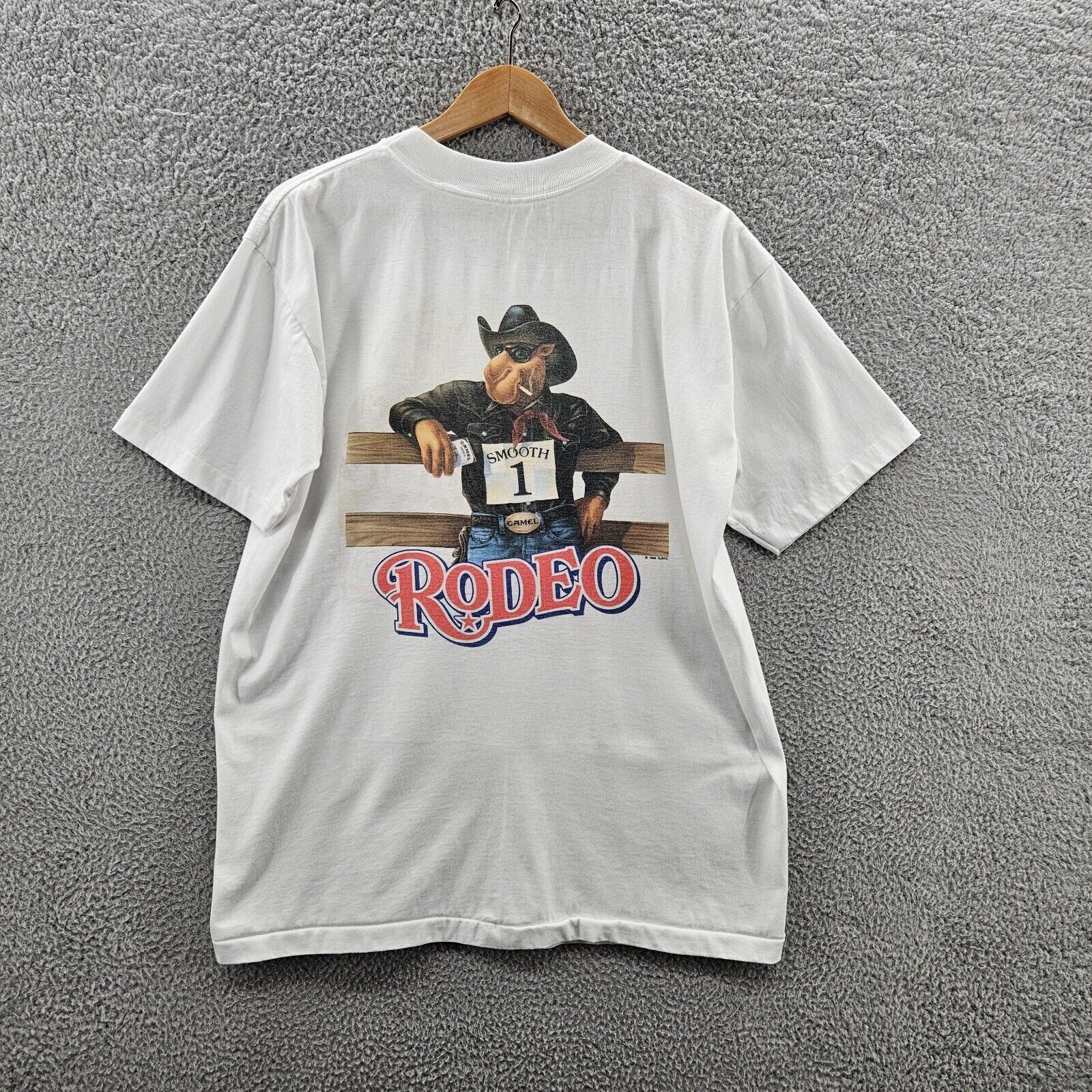 Vintage Camel Smokin Joe RODEO Shirt 1993 All Size S-5XL White Tee Unisex T-Shirt XXXXL