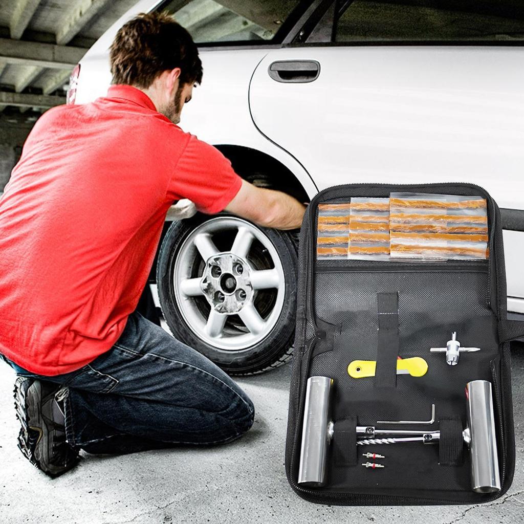 Tire Patch Kit, Tire Repair Kit with Plugs - Heavy Duty Tire Patch Kit