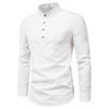 Business Shirt Anti-wrinkle Stand Collar Slim Formal Breathable Autumn Top for Work