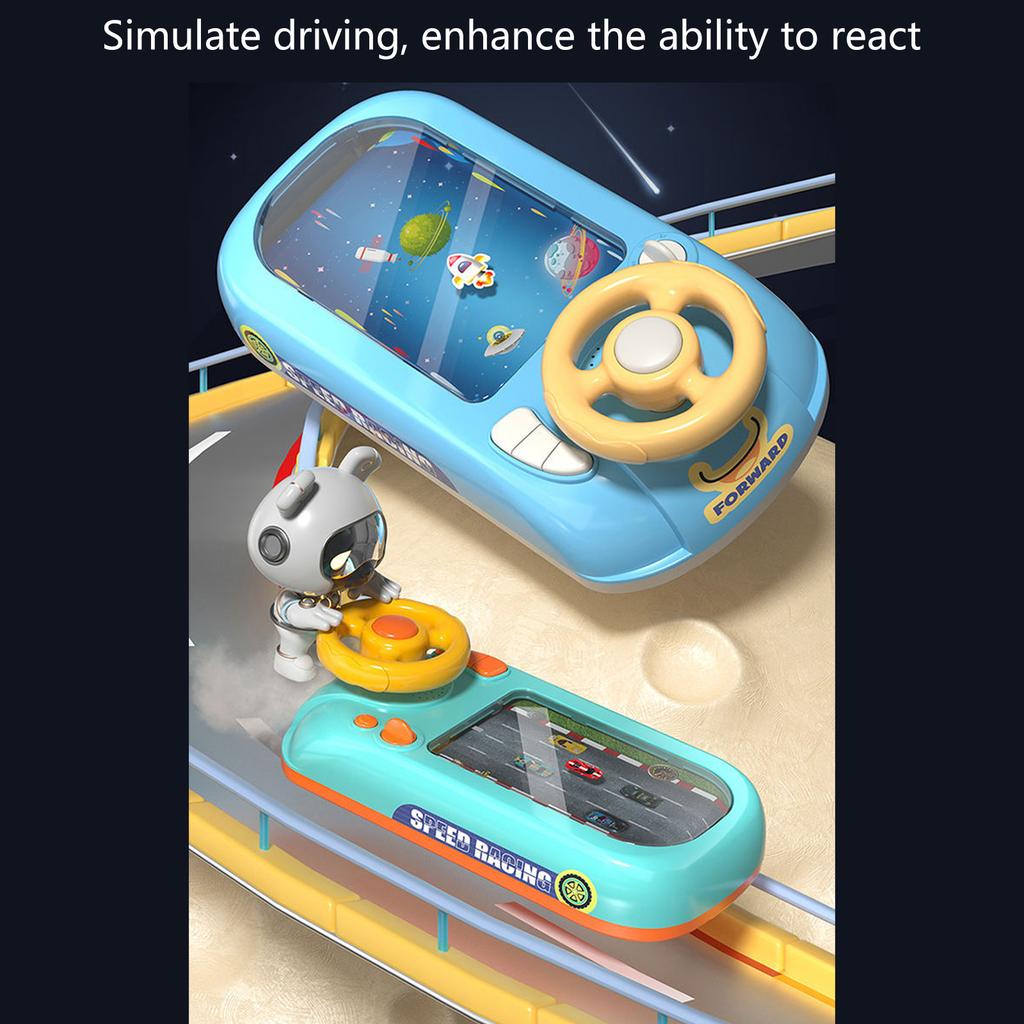 Lern-Lenkräder Spielzeug Fahrsimulator Simuliertes Fahren Rennwagen Spiel Autorennen Spielzeug für Kleinkinder Jungen Mädchen