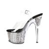 2025 summer Internet celebrity fashion high heels fashion shoes stiletto sandals transparent women's sandals high heels