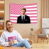 Klaus Mikaelson Pink Funny Tapestry  Y2K Style Personalized Flat Print Banner for Bedroom Home  Outdoor Decor