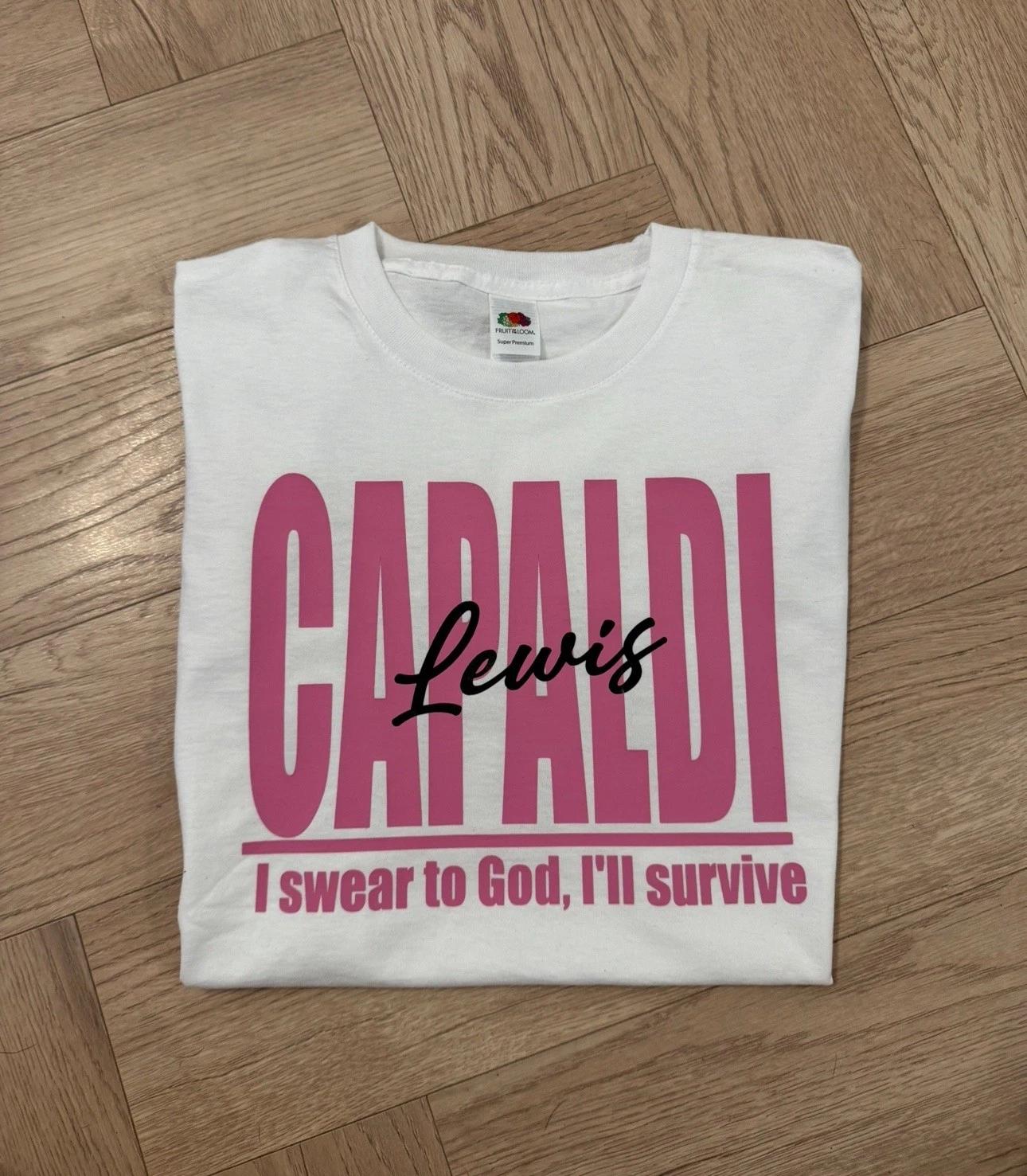 Lewis Capaldi “Survive” Lyric Tour T shirt - unisex oversized XS