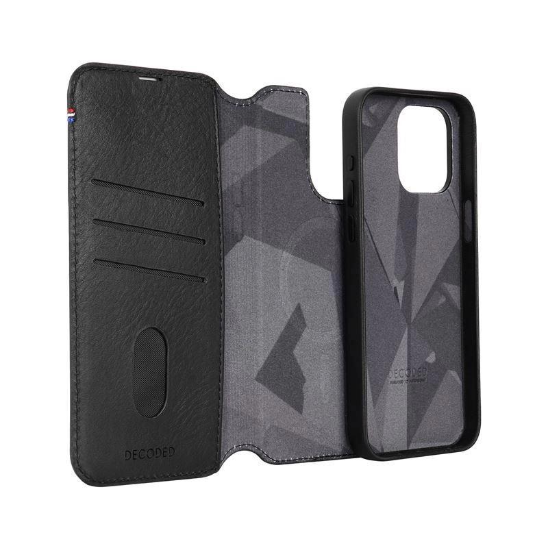 Etui Decoded Detachable Wallet Case Skórzane Z Magsafe Do Iphone 15 Pro Max - Czarne