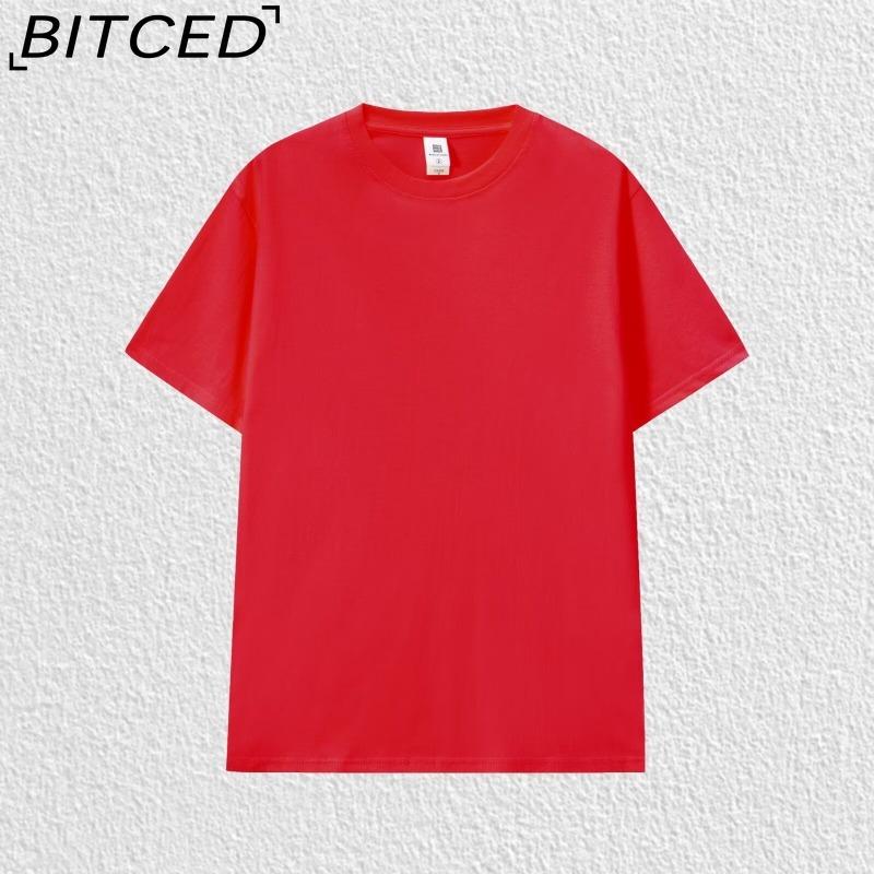 BITCED Cotton Short Sleeve T-shirt Men's Fashion Loose Half Sleeve Shirt Printed Compassionate Shirt