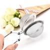 Stainless Steel Tea Infuser Sphere Filter Ball Teaspoon Squeeze Creative Strainer Tea Drip Handle Seasoning Mesh Spoon Ball
