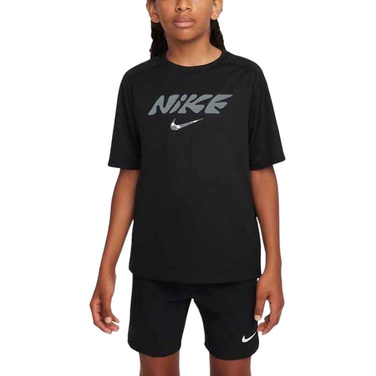 Nike Grade School T Shirts Crew Neck Moderate HJ4454-010