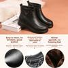 Mode Winter Damen Elegant Komfort Weiche Sohle Leder Stiefeletten Dick Plüsch Warm Schnee Mutter Wasserdicht Rutschfeste Stiefel