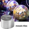 New Self-Adhesive Real Glass Craft Mini Square Mirrors Mosaic Tiles Stickers Bathroom DIY Handmade Disco Ball Craft Stickers