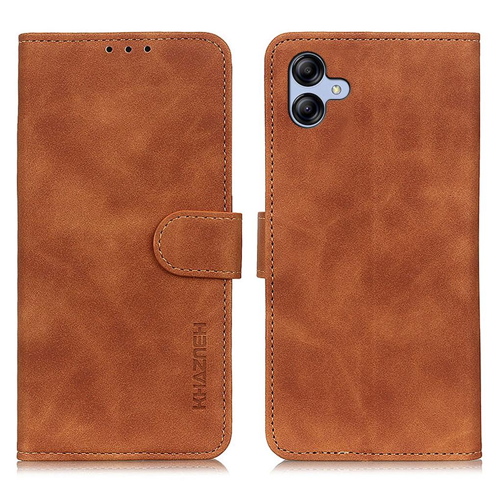 KHAZNEH For Samsung Galaxy A07 Case PU Leather Retro Texture Phone Cover