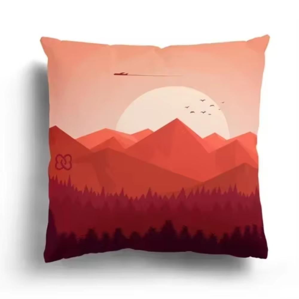 Cushion Cover Pillow  Autumn Scenery Home Decor Sofa Decorative