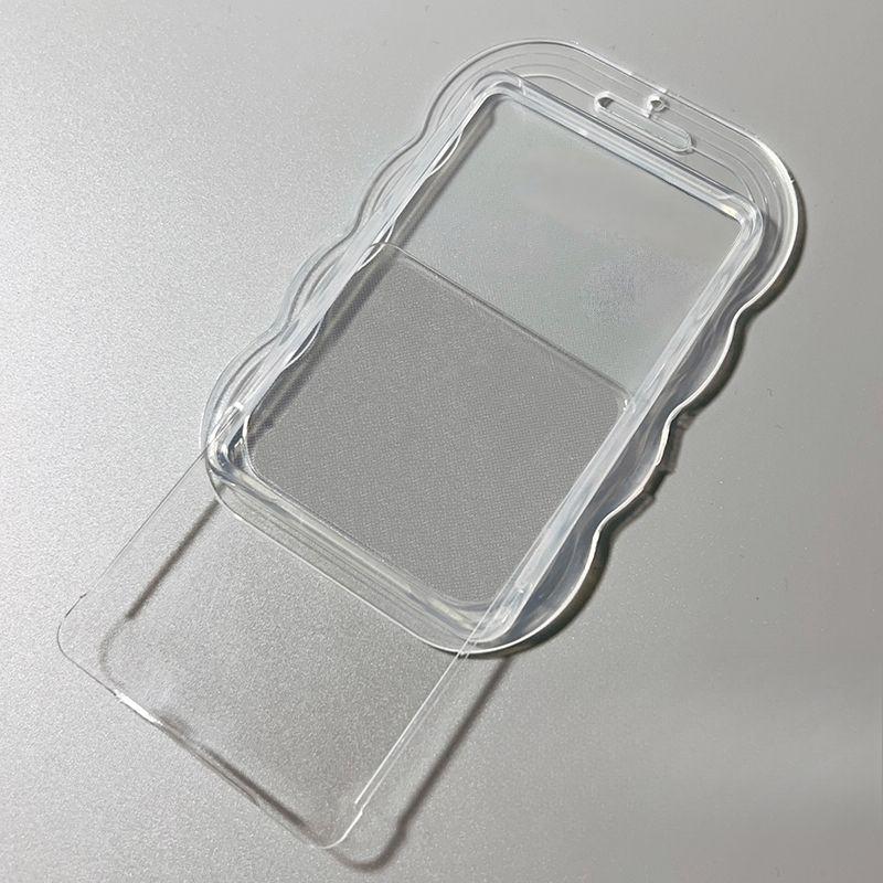 1 Set Transparent Card Holder with Spring Rope Keychain Student ID Bus Card Meal Campus Card Protective Cover
