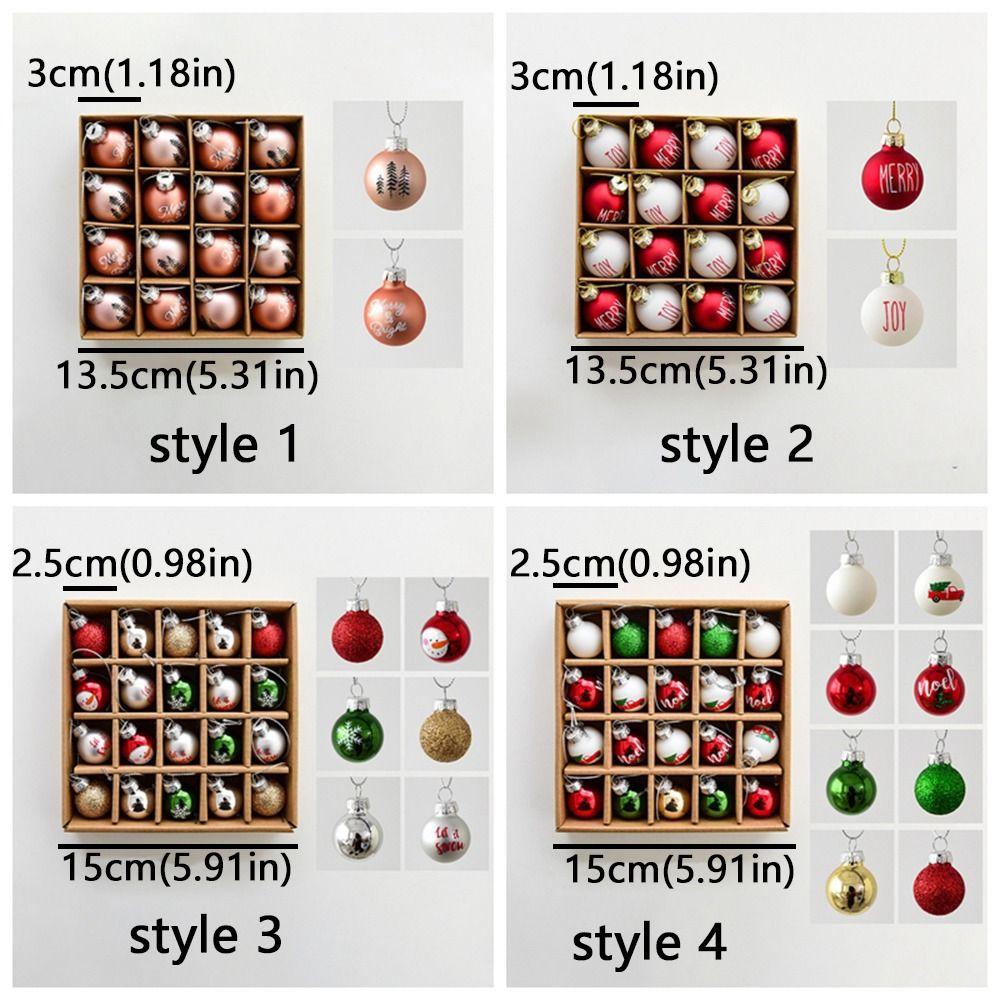 Hanging Glass Christmas Ball Ornaments Painted Christmas Spheres Pendant  Xmas Tree Decoration