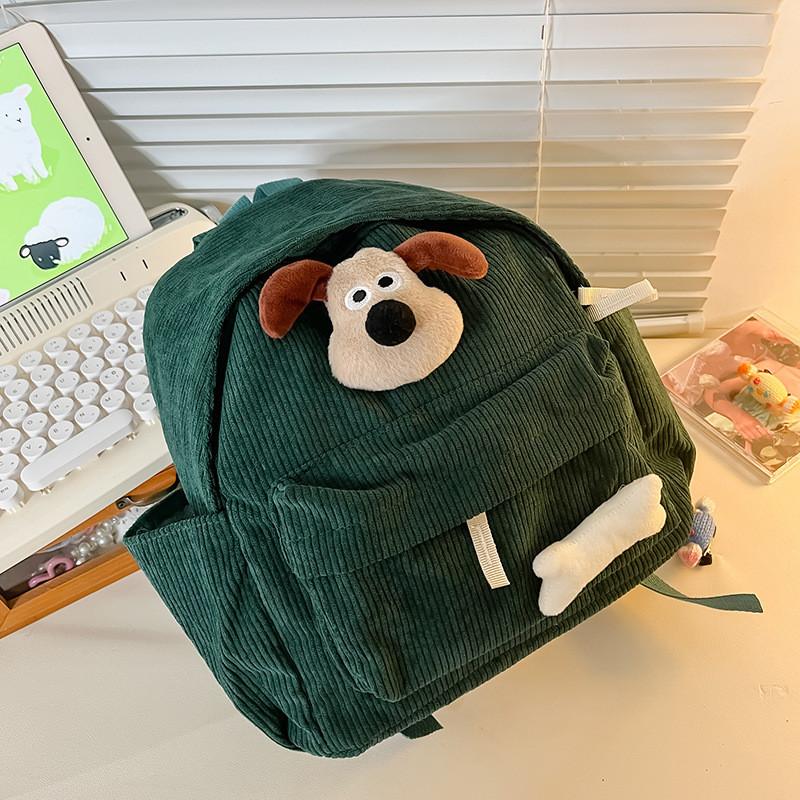 Cute Plush Dog Backpack For Kids Adorable Cartoon Design Lightweight And Comfortable For Preschool