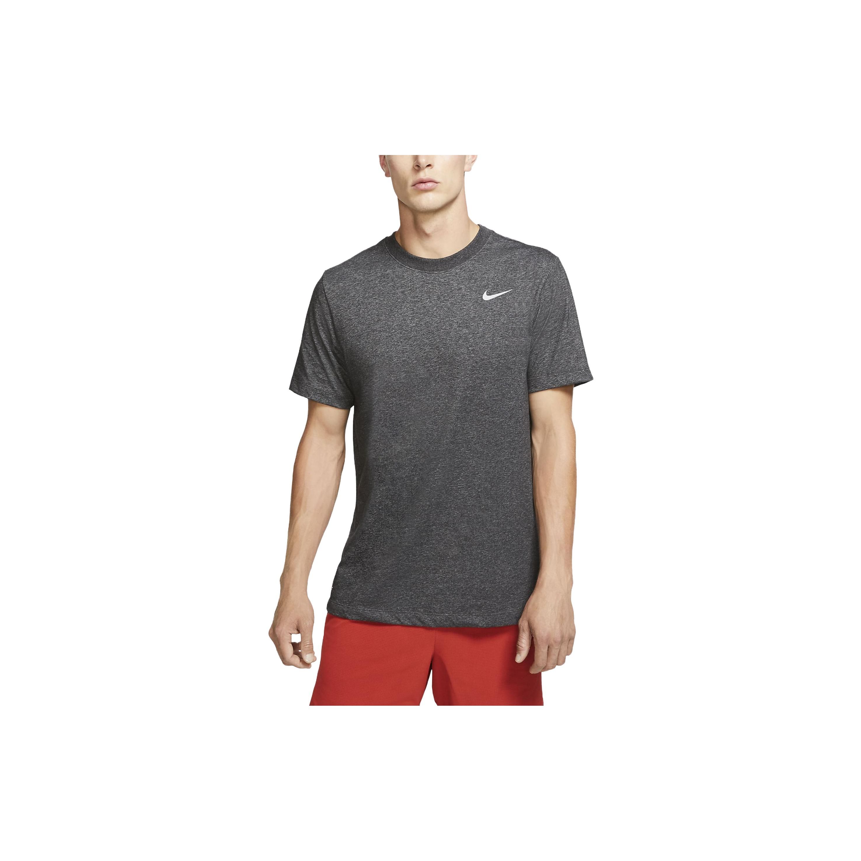 

Nike Мужская футболка с коротким рукавом и круглым вырезом, удобная, с принтом логотипа Dri-FIT, топы, черно-каменный, AR6029-032 M