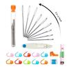 Quality Crochet Hooks 37pcs Set with Ergonomic Silicone Handles Fine Finish