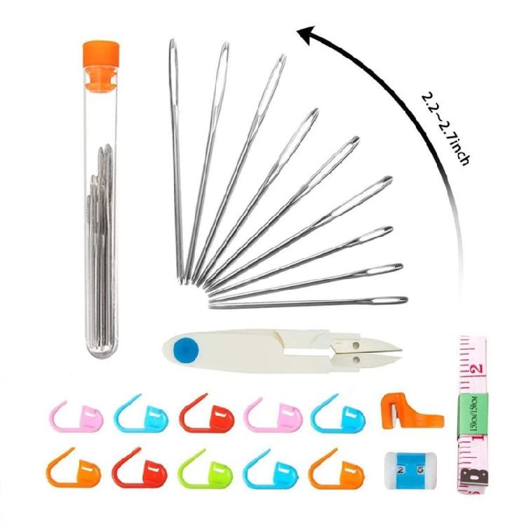 Quality Crochet Hooks 37pcs Set with Ergonomic Silicone Handles Fine Finish