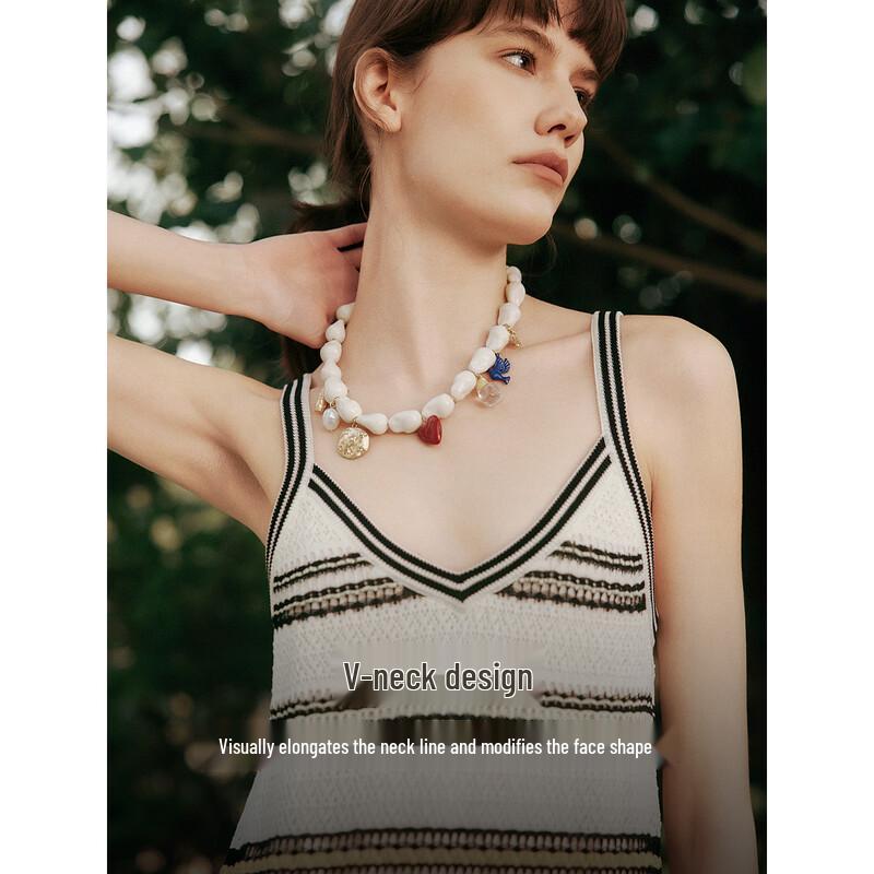 ELLE Striped Knit Cami Dress