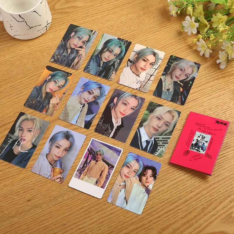Skzoo Stray Kids Rock Star Album Same Style Photocards Hyunjin Han Idol Collectible Lomo Cards Fan Merch For Fans Collection Kid Friendly Entertaining