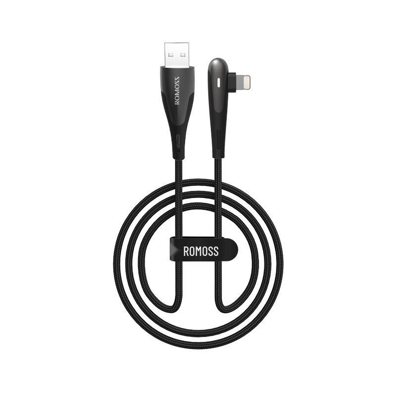 ROMOSS CB12C Gaming Elbow 2.4A Fast Charging Data Cable with Light