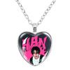 Star Surrounding Time  Heart Shaped Necklace Stray Children's Pendant