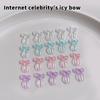 50Pcs Transparent Colorful Ribbon Bows Nail Art Decorations Accessories Minimalist Jelly Bowknot Resin Nail Charms Diy Crafts