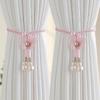 2PCS Curtain Holder Pearl Curtain Buckle Adjustable Curtain Binding Curtains Tie Rope  Kitchen