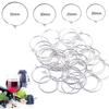 100 Stück Weinetikettierung Silber Metall Weinglas Anhängerringe Drahtringe Getränkemarkierer 20mm-35mm Weinglasringe 7