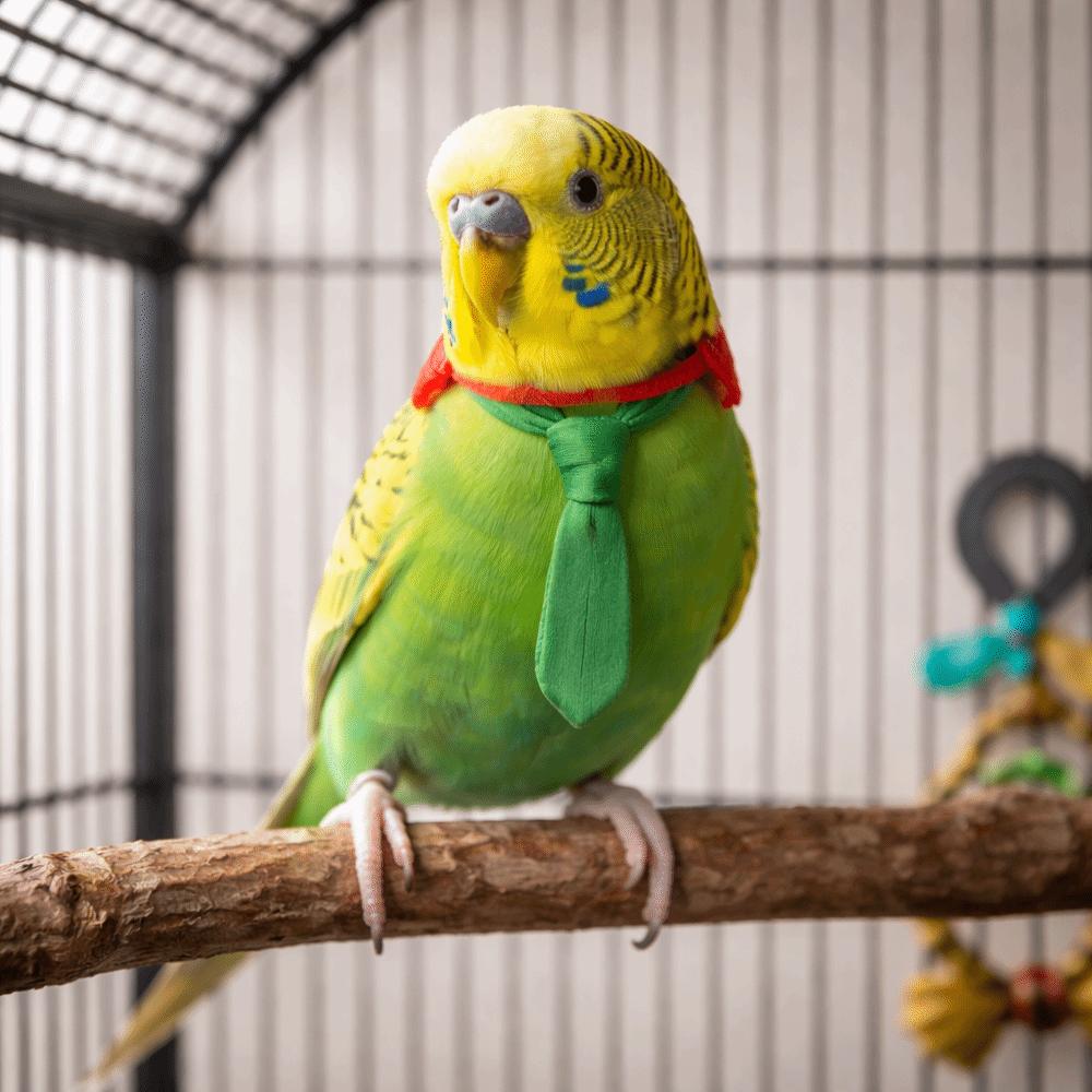 Adjustable Parrot Necktie Striped Pet Bird Tie Cute Parrot Collar  Dress-up Accessory