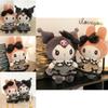 Sanrio Kuromi Mymelody Gothic Plush Toy Soft Stuffed Lolita Dress Doll For Kids Gift!