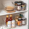 Refrigerator Organizer Bins Clear Plastic Food Storage Organizer Fridge Storage Box With Handle Freezer Pantry Kitchen Organizer