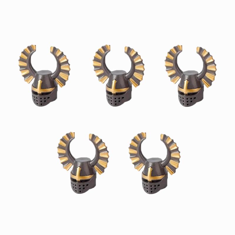 MOC Vojenské Středověké Stavební Bloky Voják Hrad Rytíři Figurky Dárky Zbraně Křížová výprava Helmy Koruna Kopí Mini Kostky QT012