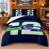 Gedrucktes 3-teiliges Bettwäsche-Set Seattle Seahawks Muster Bettlaken Kissenbezug Für Schlafzimmerdekoration