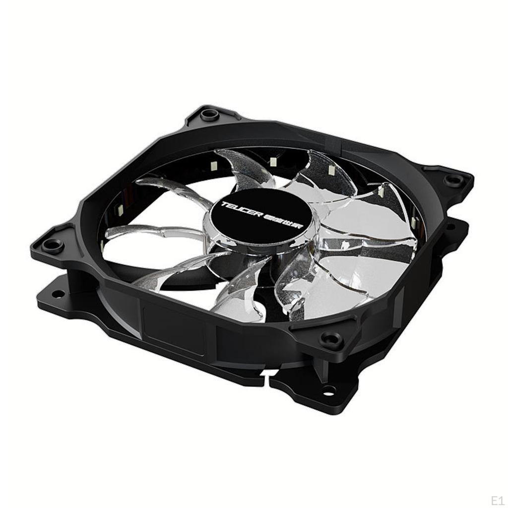 120mm Case Fans PC with Hydraulic Bearing, 4 Soft Silicone Cushion, 15 LED Lamp