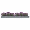 VidaXL Lit surélevé de jardin Acier galvanisé 600x80x45 cm Gris 47072