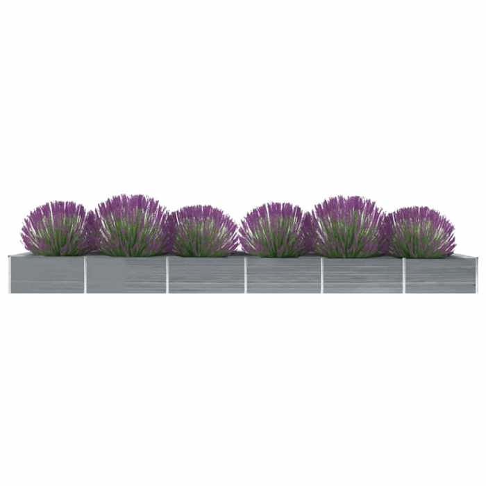 VidaXL Lit surélevé de jardin Acier galvanisé 600x80x45 cm Gris 47072