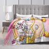Coperta di Flanella Cartone Animato Diddl Calda Morbida Plaid per Divano Letto Viaggio Copriletto Divertente Copridivano Letto