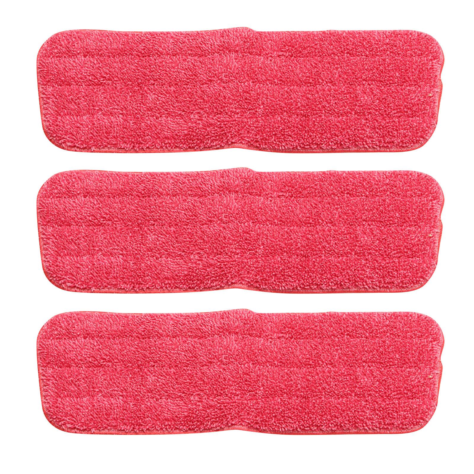 

Сменная накладка для швабры из микрофибры для швабр с распылителем и моющих швабр, моющаяся насадка для швабры, комплект для чистки пола от бытовой пыли, набор из трех красный