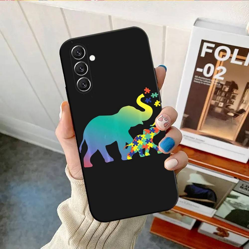 

Autism Support Puzzle Phone Case Phone Case For Samsung Galaxy A13,A21s,A22,A31,A32,A52,A53,A71,A80, Soft Black Shell Samsung a514g