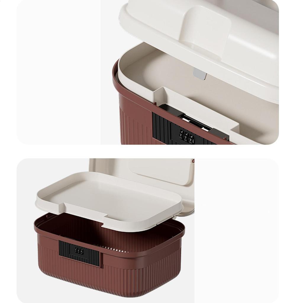 Medication Lock Box Travel Case With Combination Code Storage Box With Lock For Phone Jewelry Personal Items Documents Valuables