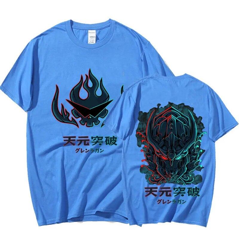 Anime Tengen Toppa Gurren Lagann Tričko Dámské Unisex Unisexga Trička s krátkým rukávem Hip Hop Streetwear Oversized Unisex Tričko