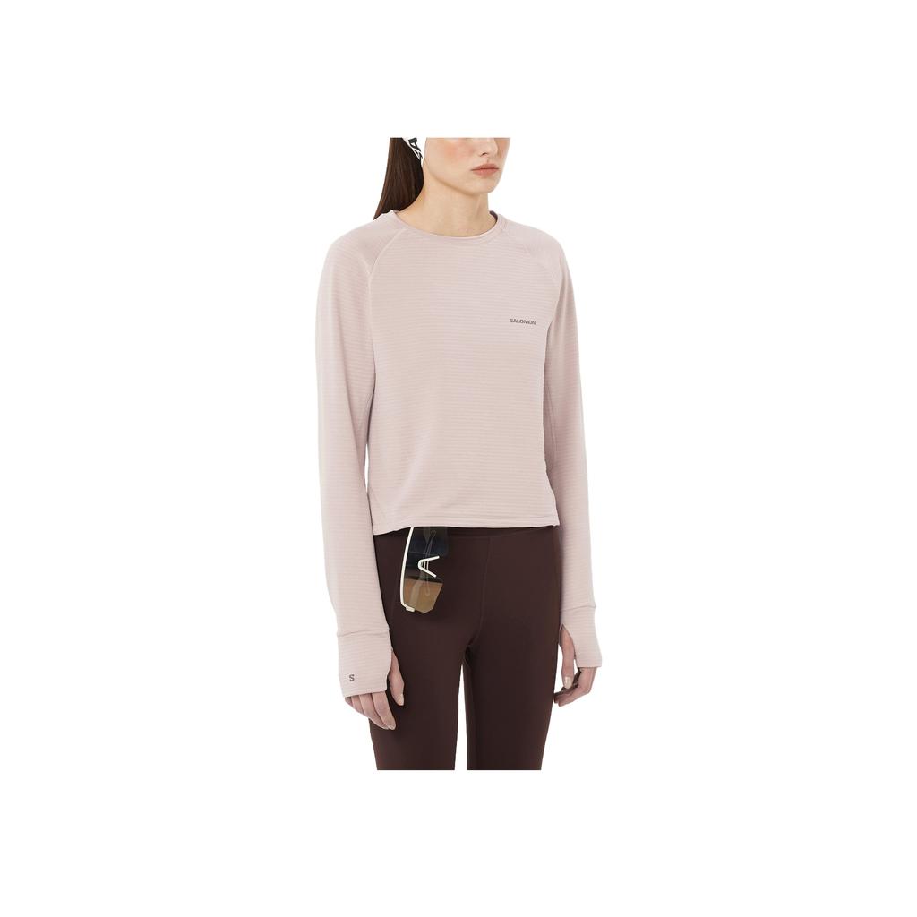 SALOMON Essential Lightwarm Simple Versatile Exquisite Long Sleeve Sweatshirt Women Tops C27077