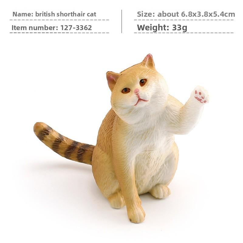 Cat Cartoon Pvc Sculpture With Realistic Form For Home Display Gift Childrens