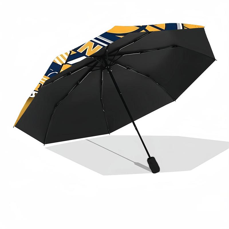 Pacers Basketball Team Umbrella 8-Frame for Travel, Camping, Casual Lightweight Portable Umbrella, Essential for Every Family Holidays Gift