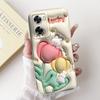 For Oppo A57 A57s A57e A77 A77s 4G Phone Case Oppo A77 5G A56s Back Cover Soft Liquid Silicone Pnada Rabbit Flower Cute Bumper