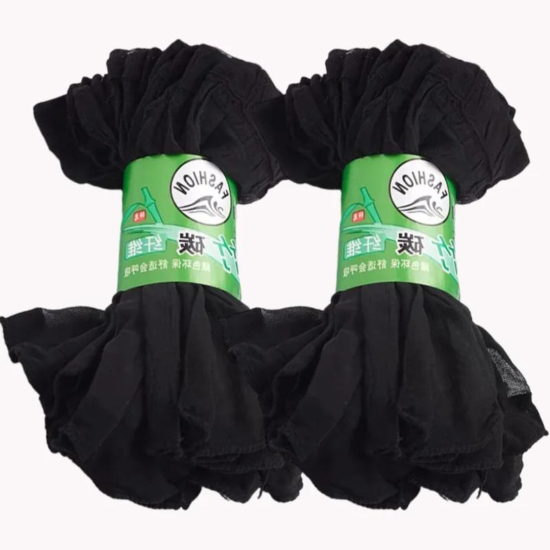 High Quality Women Velvet Socks Pack Female Summer Thin Silk Transparent Black Sock Sexy Ankle Nylon Solid Color Stockings