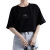 Summer Women Crew Neck T-shirt Loose Casual Solid Botanical Print Short Sleeve Tee T-shirts and long sleeves