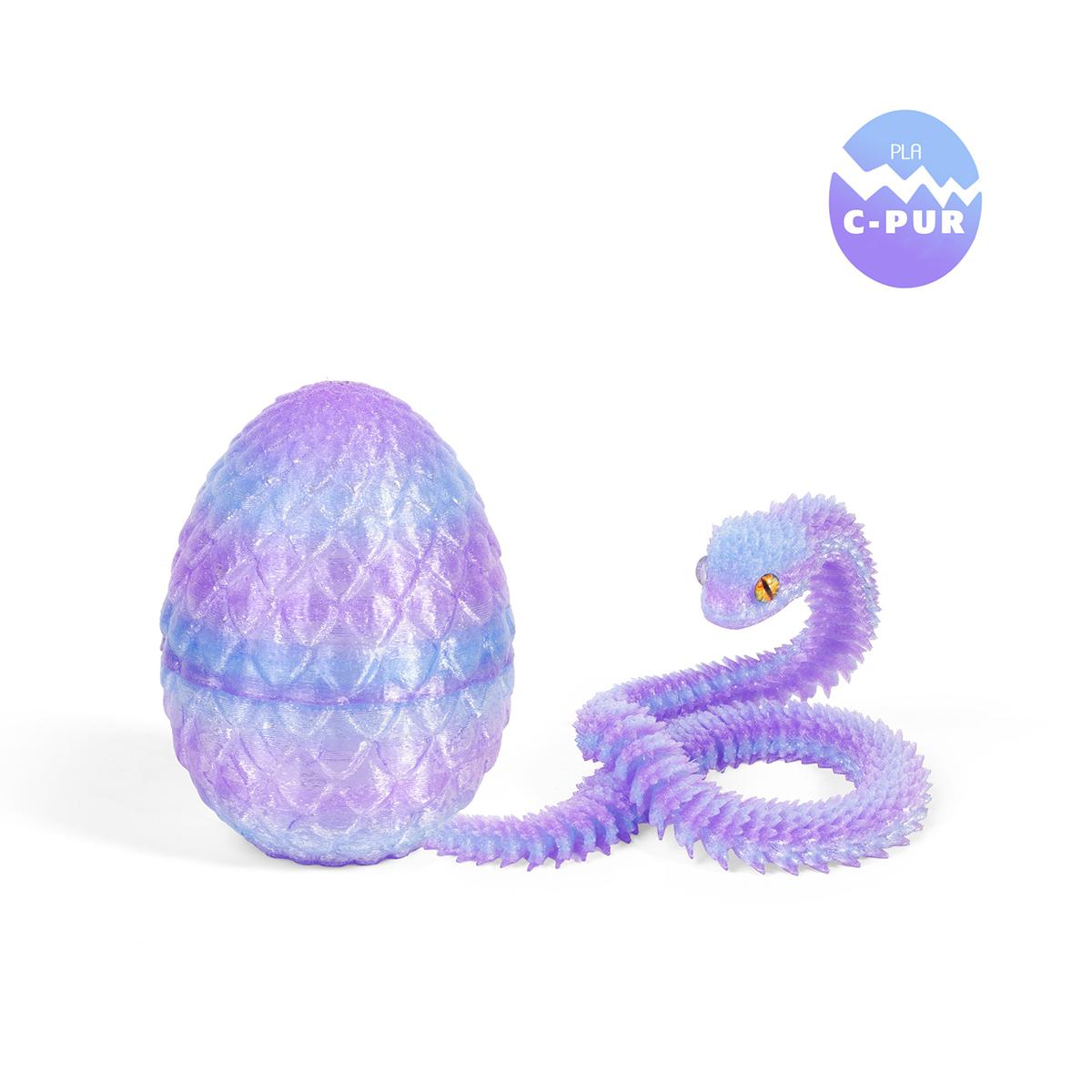 

3D-печатная кукла-марионетка в виде змеи, имитация домашнего животного, подвижное украшение для ландшафта, игрушки в виде яйца дракона для детей, игрушки для взрослых