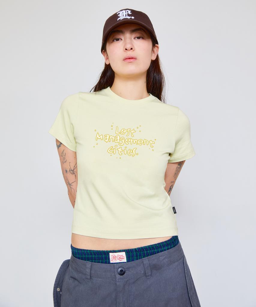 LMC Wm Fn Doodle Cropped Tee White